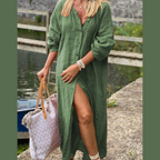 Antonia - Long Linen and Cotton Dress | Casual Fashion