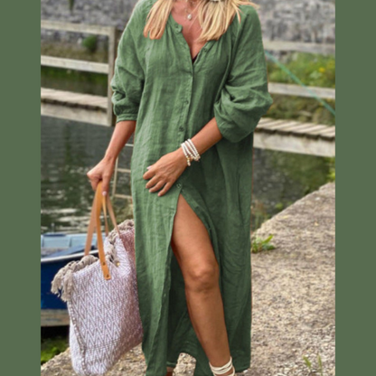 Antonia - Long Linen and Cotton Dress | Casual Fashion