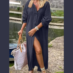 Antonia - Long Linen and Cotton Dress | Casual Fashion