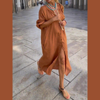 Antonia - Long Linen and Cotton Dress | Casual Fashion