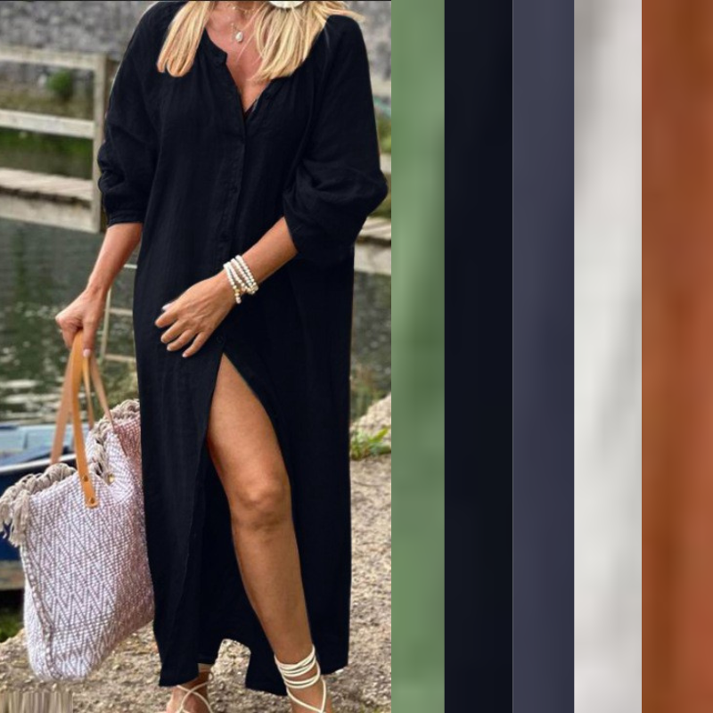 Antonia - Long Linen and Cotton Dress | Casual Fashion