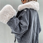 Sara™ Fur Jean Coat – Elegant. Warm. Unforgettable.