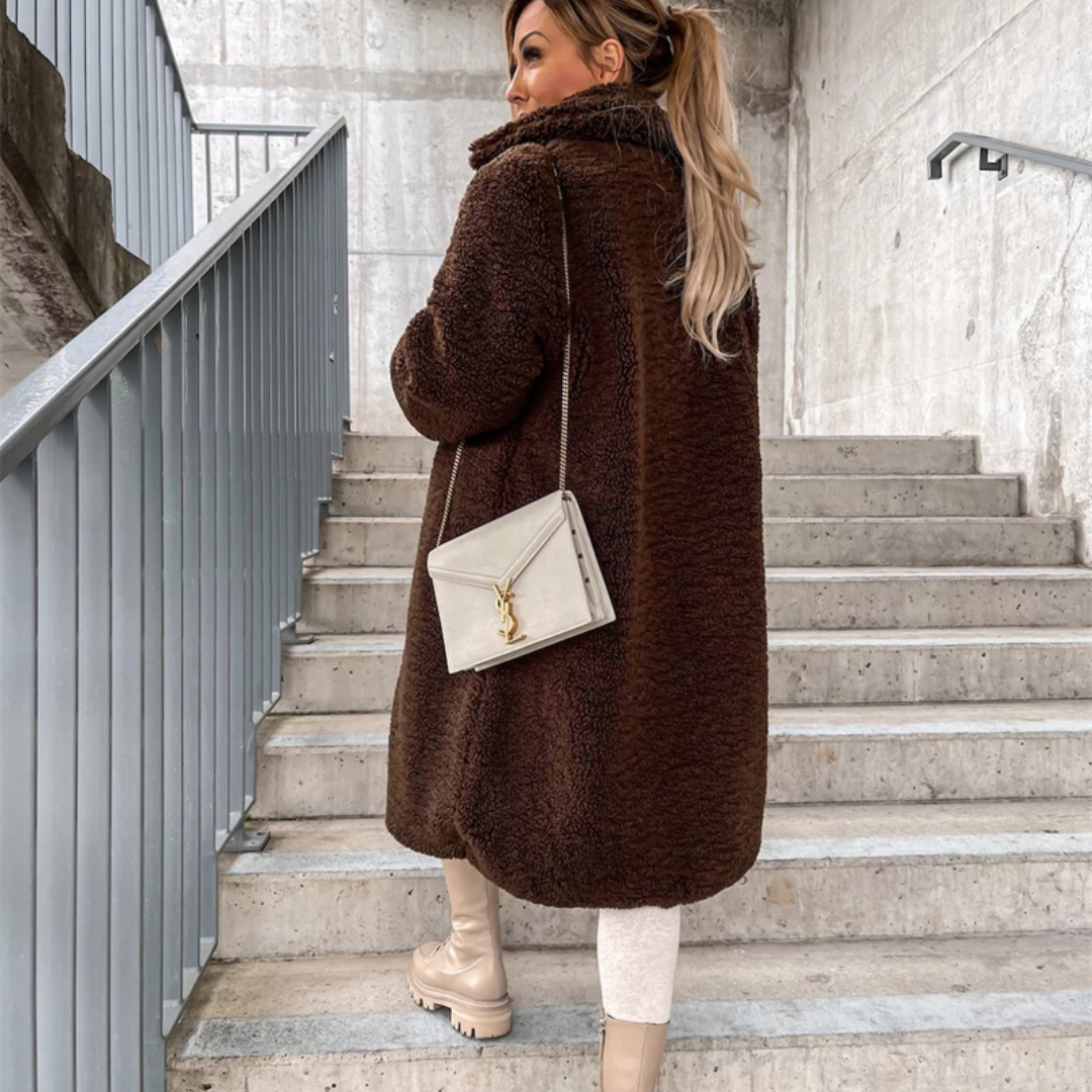 Fair Midi Teddy Fleece Coat