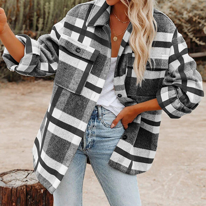 Pretty Check Overshirt Jacket