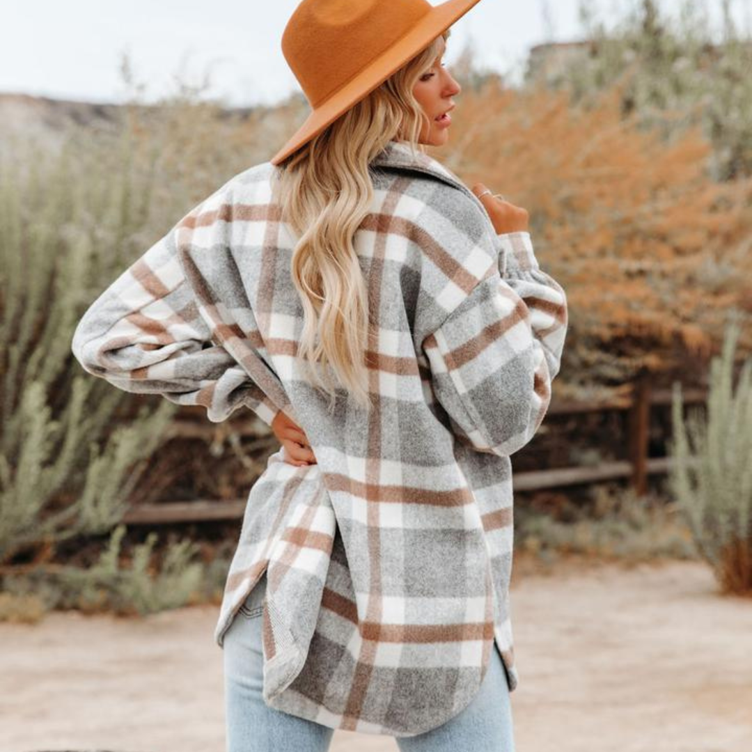 Pretty Check Overshirt Jacket