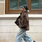 Short fur coat