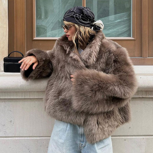 Short fur coat