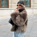 Short fur coat