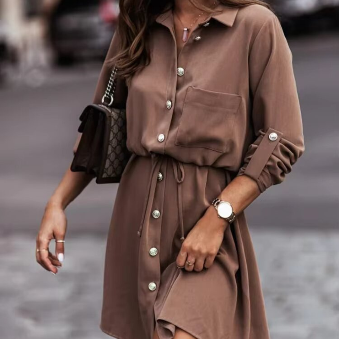 Long Sleeve Autumn Shirt Dress