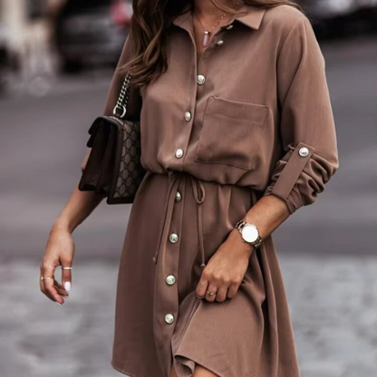 Long Sleeve Autumn Shirt Dress