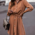 Long Sleeve Autumn Shirt Dress