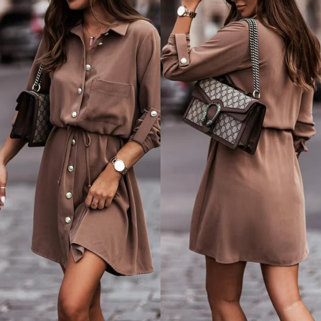Long Sleeve Autumn Shirt Dress