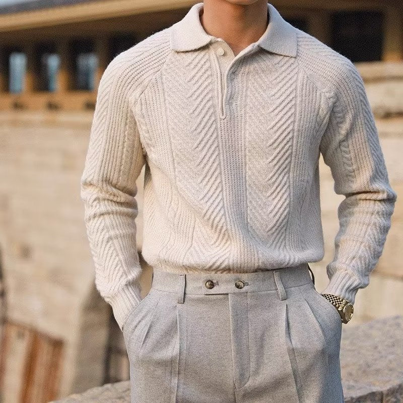 Old Money Textured Knit Polo