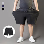 Plus Size Ice Silk Stretch Shorts for Men