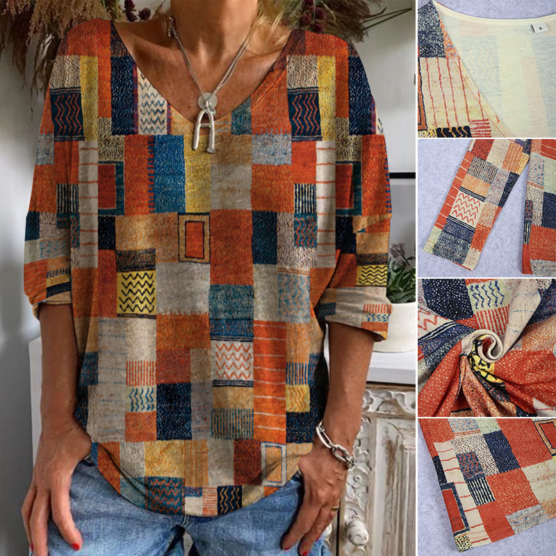 Camiseta con estampado étnico