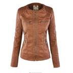 Jimena Leather Jacket with Hood