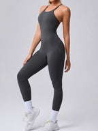 Cross Back Adjustable Strap Jumpsuit