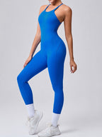 Cross Back Adjustable Strap Jumpsuit