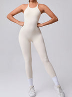 Cross Back Adjustable Strap Jumpsuit