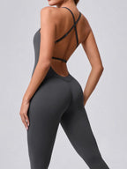 Cross Back Adjustable Strap Jumpsuit