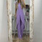 Tweedelige mouwloze damesset met ronde hals