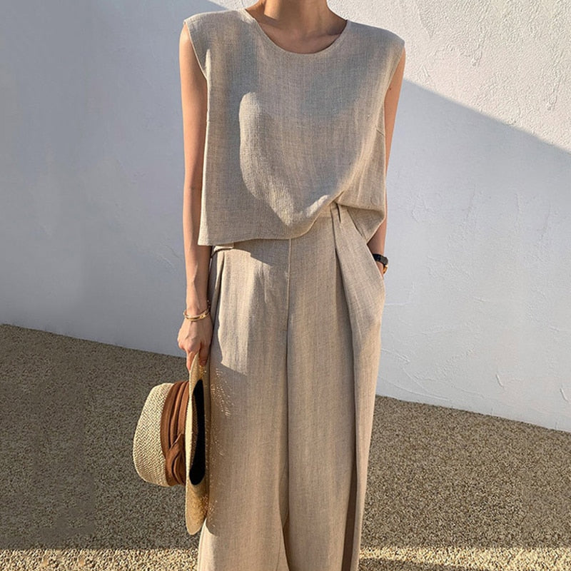 Two-Piece Linen Set
