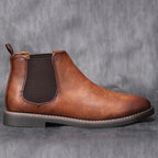 Retro-style leather boots