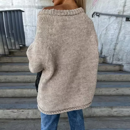 Off-Shoulder Knit Sweater