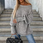 Off-Shoulder Knit Sweater