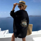 Helena - Camisa overSize con estampado de nazar