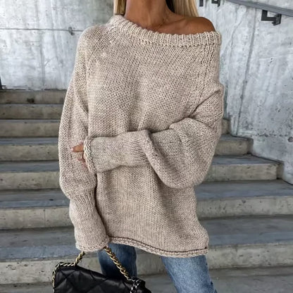 Off-Shoulder Knit Sweater