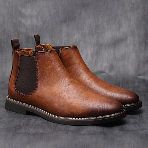 Retro-style leather boots