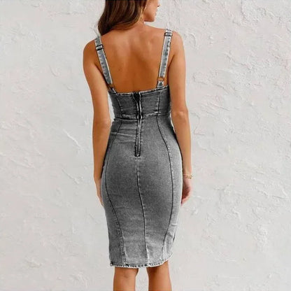 Denim Charm Dress™ – Effortless Style & Comfort