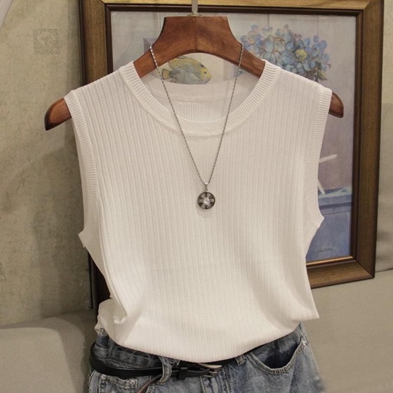 Camisa sin mangas para mujer