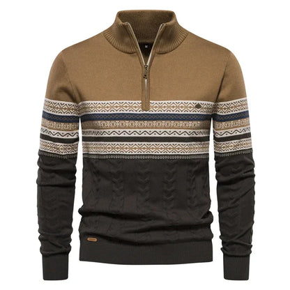 Jasper | Fair Isle half zip sweater