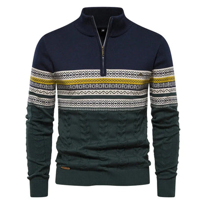 Jasper | Fair Isle half zip sweater