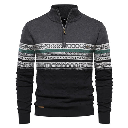 Jasper | Fair Isle half zip sweater