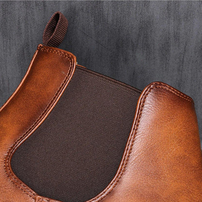 Retro-style leather boots