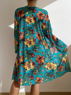 3-Piece Swimsuit Set with Tropical Floral Print and Tummy Control