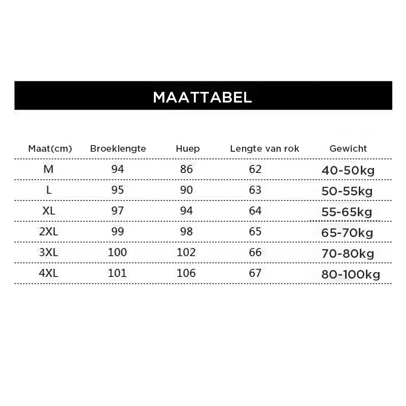 Legging térmico de invierno con falda