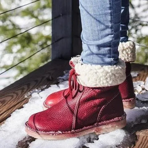 Charlot™ - Leather boots with wool lining