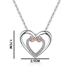 Two hearts Infinity necklace