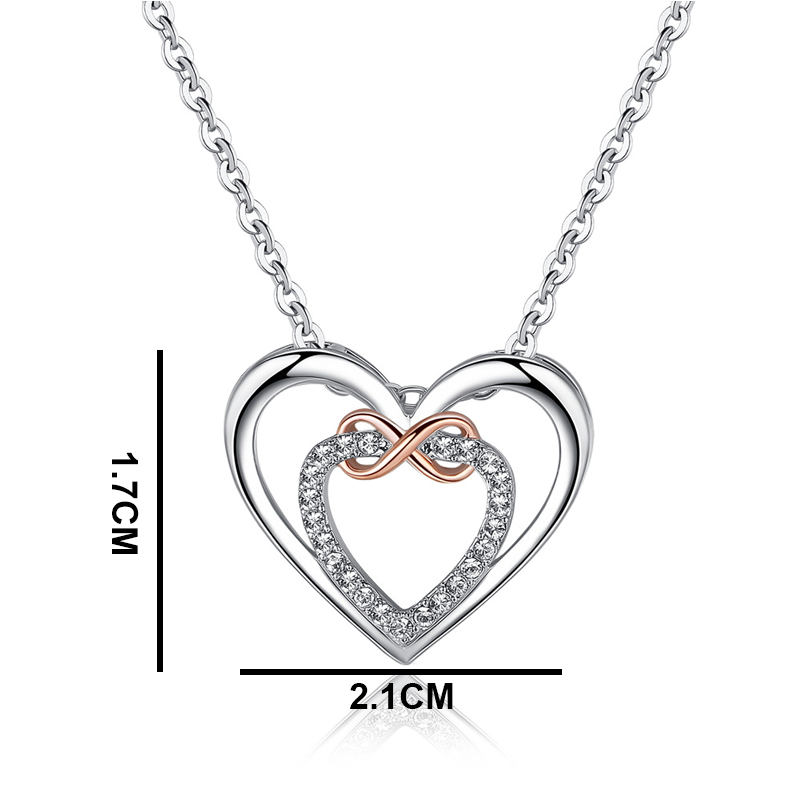 Two hearts Infinity necklace