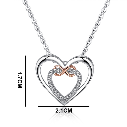 Two hearts Infinity necklace
