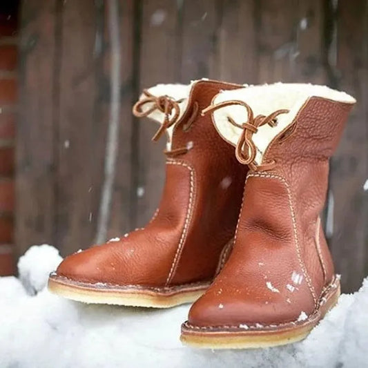 Charlot™ - Leather boots with wool lining