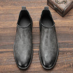 Retro-style leather boots
