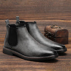Retro-style leather boots