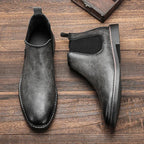 Retro-style leather boots