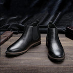 Retro-style leather boots