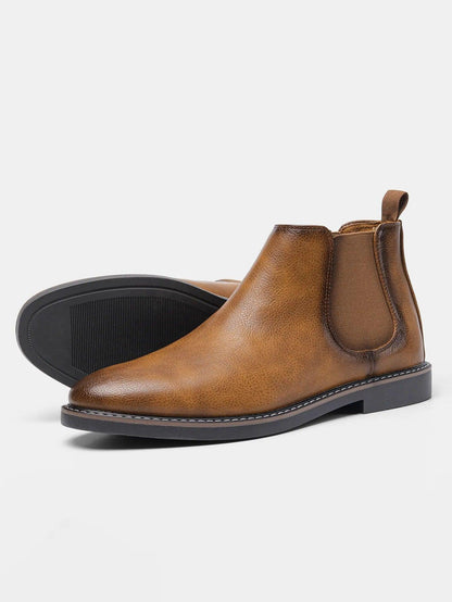 Retro-style leather boots